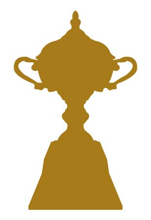 vector of silhouette gold trophyのイラスト素材