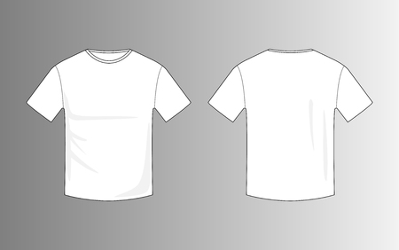 vector of  blank white men t-shirt template for mock upのイラスト素材