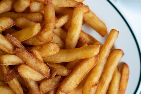 french fried on a plateの写真素材
