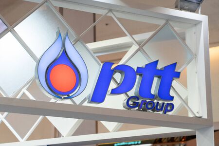 BANGKOK, THAILAND - NOVEMBER 18: PTT Group Sign on the Event Booth To Promote the Brand on November 18, 2018のeditorial素材