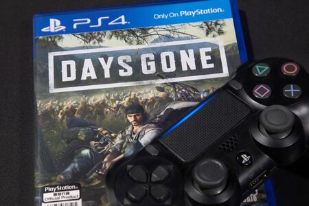 BANGKOK, THAILAND - APRIL 26, 2019 : The New Days Gone PS4 Game on Playstation 4 Console on April...