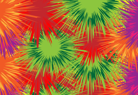 abstract sharp rounded colorful flower backgroundのイラスト素材