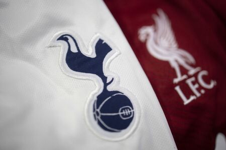 BANGKOK, THAILAND - MAY 11, 2019 : Selective Focus on The Logo of Tottenham Hotspur and Blurred ...