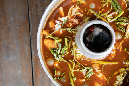 Kang Som, Thai sour soup with ryukyu fish eggの写真素材