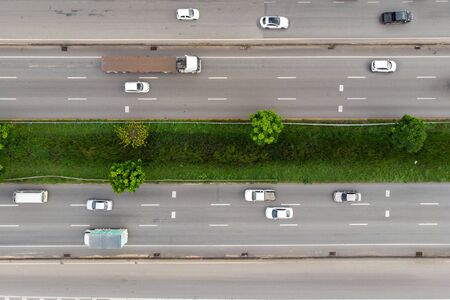 Aerial Drone View of carson the Street in Thailand