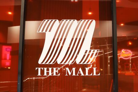 BANGKOK,THAILAND-JANUARY 16: View of The Old   Logo of The Mall Shopping Center on January 16,2020....