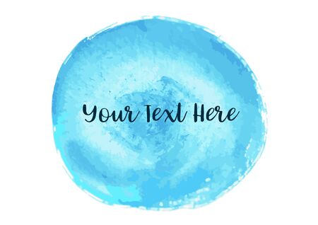 Vector of Circle Shaped Blue Watercolor Background with Blank Copyspaceのイラスト素材