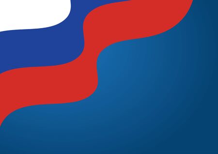 Russian Rippled Flag Against Blue Background For Russia Dayのイラスト素材