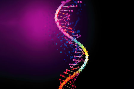 DNA Spiral Icon Created with Generative AI Technologyの素材
