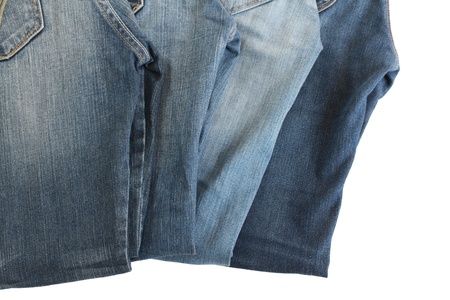 New four jeans, isolated on white の写真素材