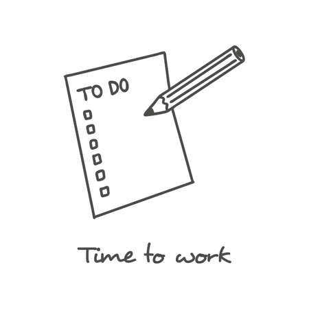 Hand drawn To do list iconのイラスト素材