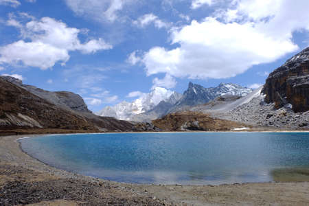 The Milk Lake at Yading Nature Reserve Chinaの写真素材