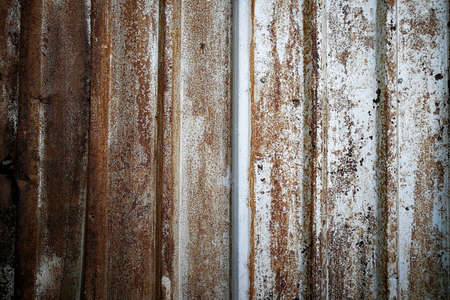 Background of Rusted metal wall, Vintage texture, horizontal pattern