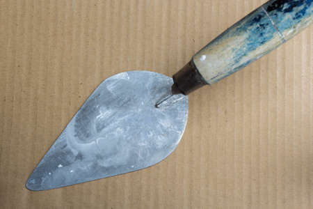 Trowel bricks used in construction sites.の写真素材