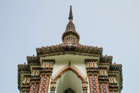 Buddhist pavilion in the woodsの写真素材