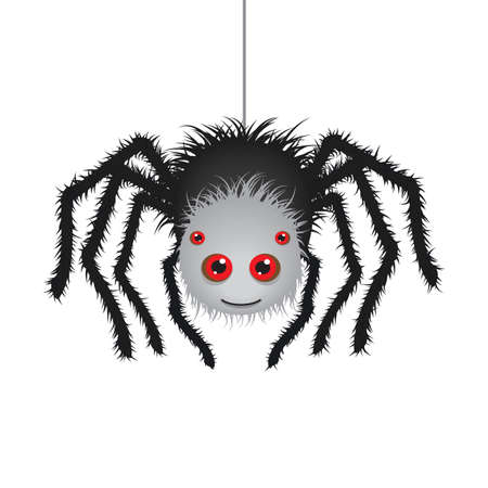 Cute cartoon spider.Vector .のイラスト素材