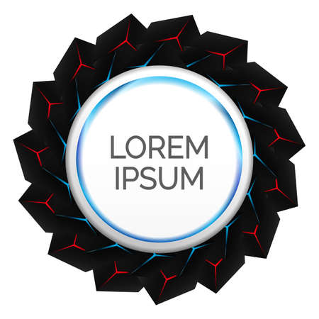 3d orange abstract background - vector illustrationのイラスト素材