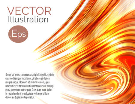 Abstract glossy swirl on white background. Bright abstract curve. Vector background.のイラスト素材