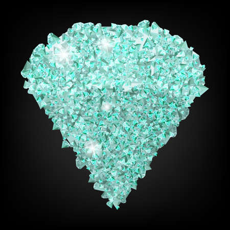 Diamond vector.Crystal gem.White diamond glitter.Diamond isolated.Shiny white sparkles.Vector isolated.のイラスト素材