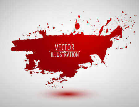 Vector watercolor blob. Abstract ink speech bubble. Hand drawn grunge illustration, isolated on white.のイラスト素材