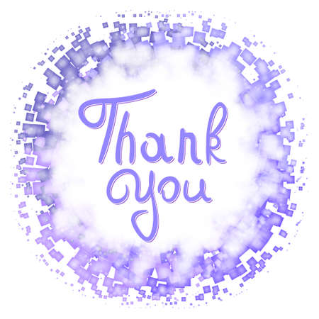 Thank You .Vector calligraphic inspirational design. Hand drawn vector element. Motivation quote for t-shirt, flyer, poster, card.のイラスト素材