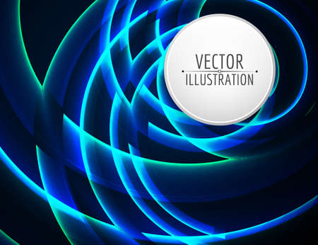Abstract swirl on dark background. Vector illustration.のイラスト素材