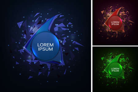 Set of abstract background, with circle place for text. . Vector illustration.のイラスト素材