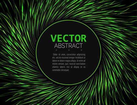 Abstract glossy swirl background. Shiny lines in dark. Vector abstract.のイラスト素材