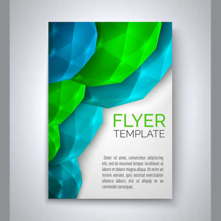 Abstract design for flyer, cover, poster, banner. Colorful abstract template. Vector illustration.のイラスト素材