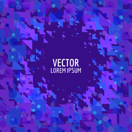 Abstract particles composition. Chaos template for text. Abstract vector.のイラスト素材