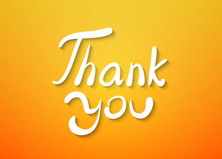 Thank You .Vector calligraphic design. Hand drawn element for t-shirt, flyer, poster, cardのイラスト素材
