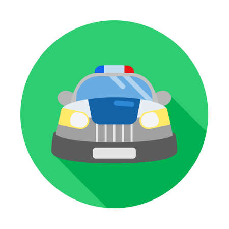 Police car icon. Flat style. Vector designのイラスト素材