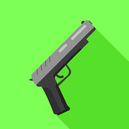 Pistol icon. Flat style. Vector designのイラスト素材