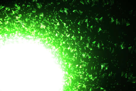 Vector abstract light. Bright glowing on dark background. Shiny sun light effect.