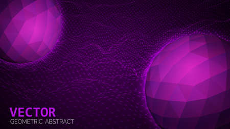 3D sphere object abstract background. Vector abstract illustration.のイラスト素材