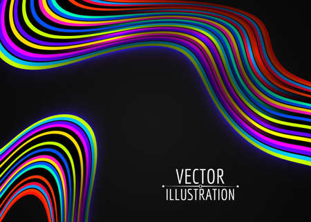 Abstract glowing rainbow lines. Vector.Abstract background. Abstract. Abstract. Abstract. Abstract. Abstract. Abstract. Abstract. Abstract. Abstract. Abstract!のイラスト素材