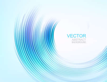 Vector background. Abstract blue swirl, isolated on whiteのイラスト素材