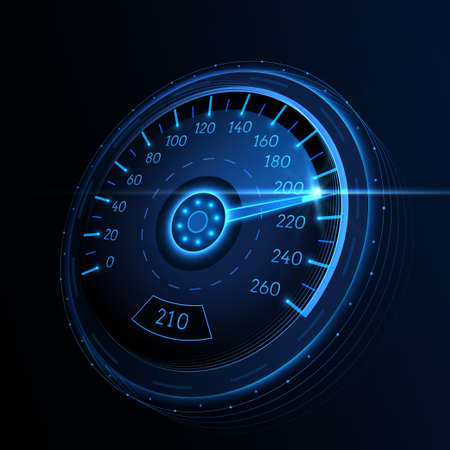 Car speedometer. Vector techo background.のイラスト素材