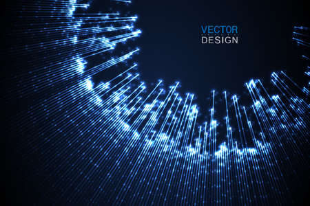 Multiple moving lights. Abstract glowing background.のイラスト素材