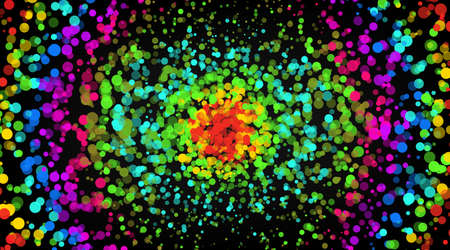 Vector abstract background. Colourful dots composition.のイラスト素材