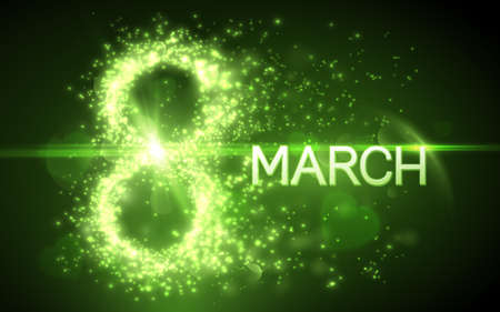 8 March, womans day greeting card, poster background. Vector illustrationの写真素材