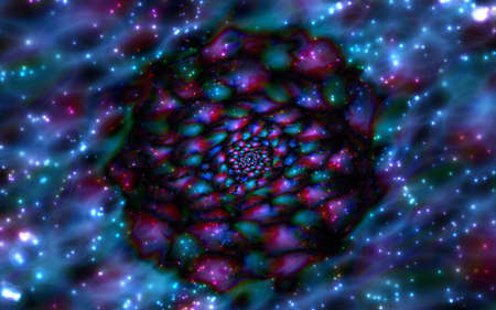 Infinity chaotic background, abstract fractal cycle . Vector illustration