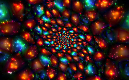 Infinity chaotic background, abstract fractal cycle . Vector illustrationのイラスト素材