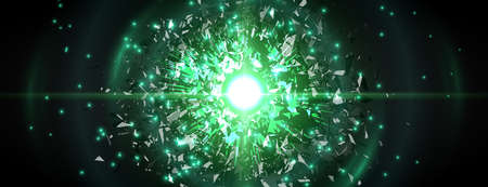 Abstract black particles explosion. Vector backgroundのイラスト素材