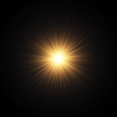 Light effect, glowing flare. Vector element.のイラスト素材