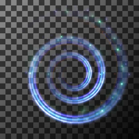 Vector swirl light effect. Isolated on transparent.のイラスト素材