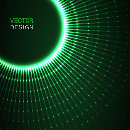 Circle light effect with blue lines. Abstract background. Vector graphic design.のイラスト素材