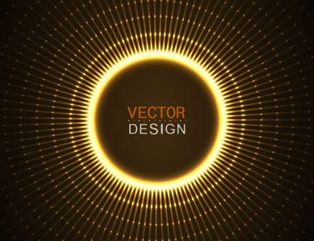 Circle light effect with blue lines. Abstract background. Vector graphic design.のイラスト素材