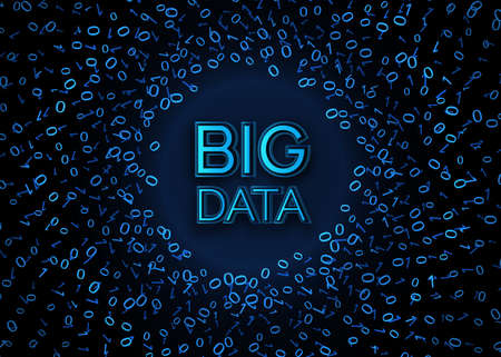 Vector BIG DATA background. Visual abstract concept.のイラスト素材