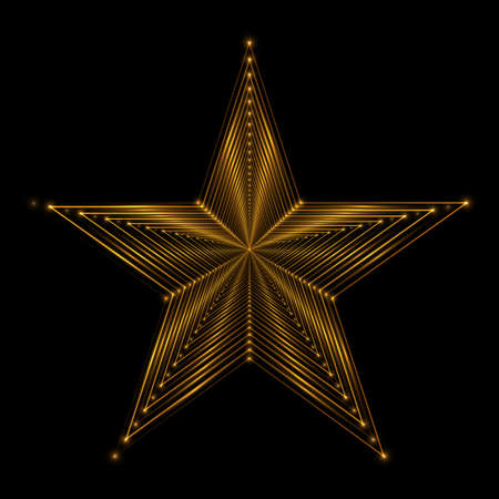 Bright flying star isolated. Vector illustration.のイラスト素材